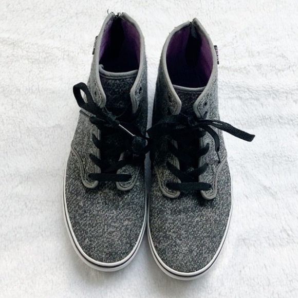 Like New Gray Vans Missy High Top Sneakers, size 6 - Picture 2 of 9